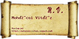 Mohácsi Vitéz névjegykártya